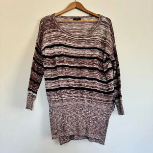 Very J Striped oversized sweater with side slits size: Small